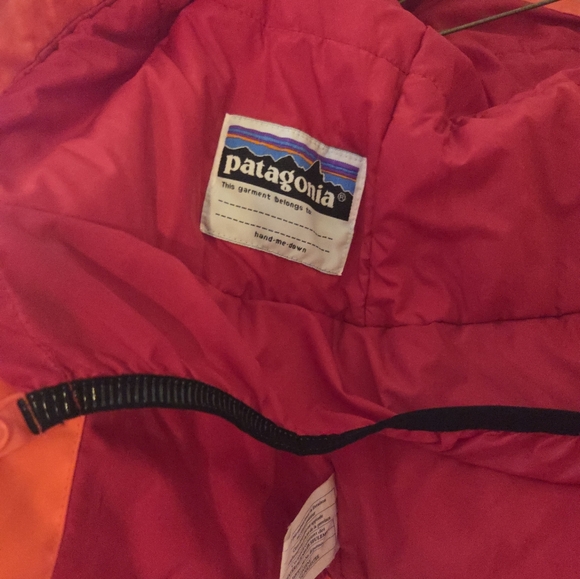 Patagonia H2NO Girls Hooded Coral Winter Snow Parka Jacket Size XS 5-6 - Picture 8 of 16